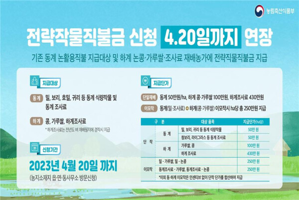 전략물자직불금 안내 포스터