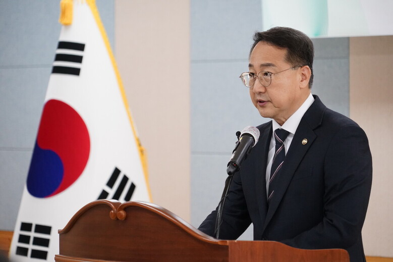 제36대 김인호 산림청장의 취임사(산림청 제공)
